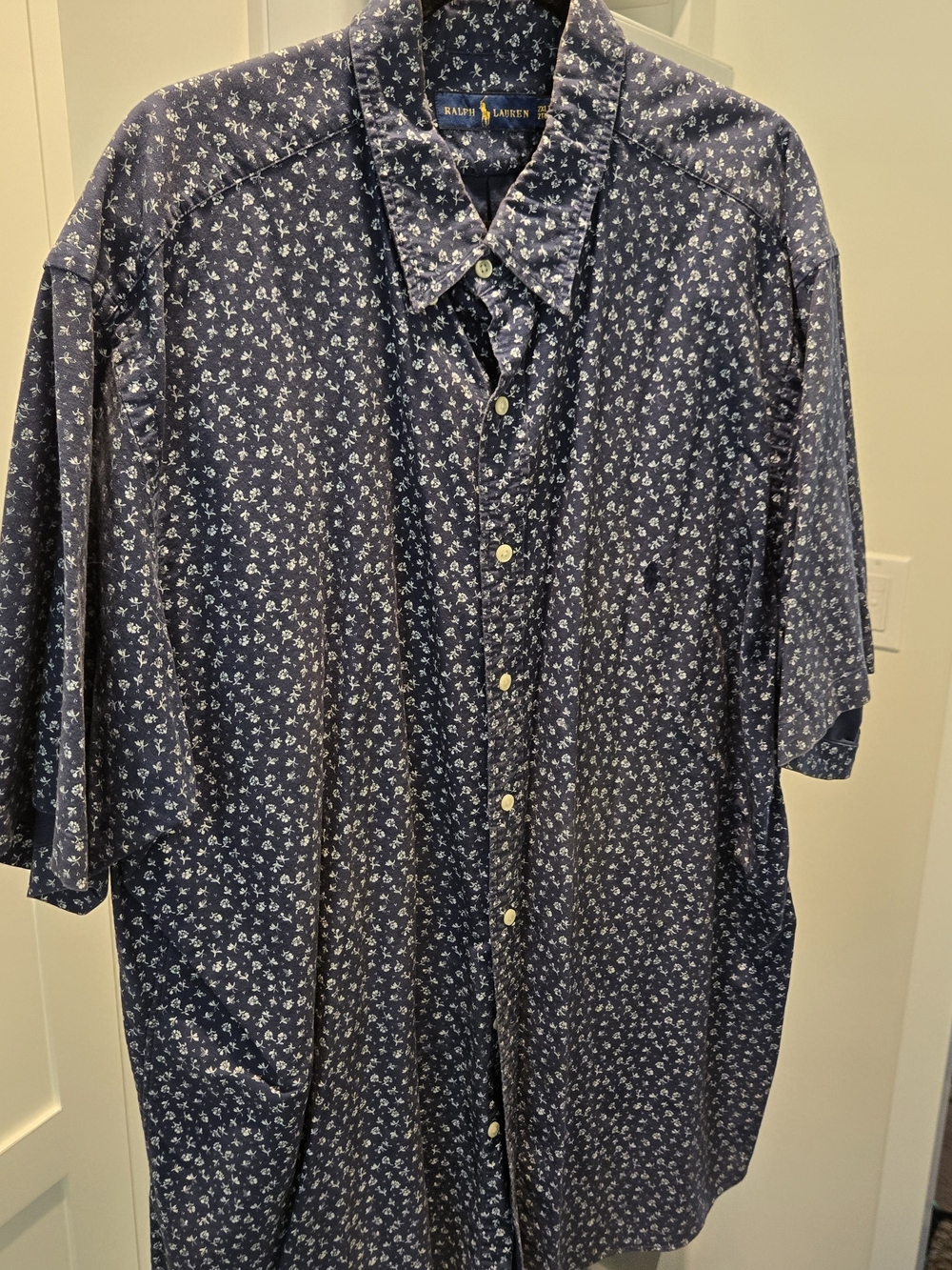 Ralph Lauren Navy Floral Button-Up Shirt
